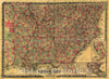 Historic 1863 Map - J. H. Colton's map of The Southern States. Maryland, Delaware, Virginia, Kentucky, Tennessee, Missouri, North Carolina, South Carolina, Georgia, Alabama, Mississippi,