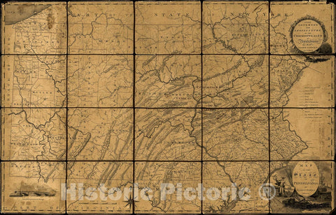 Historic 1810 Map - A map of The State of Pennsylvania