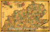 Historic 1861 Map - New map of Kentucky and Tennessee from Authentic Reports of County Surveyors Throughout The States of Kentucky and Tennessee with a New Key for Measuring Distances 1