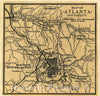 Historic 1887 Map - Map of Atlanta and Vicinity. July 1864