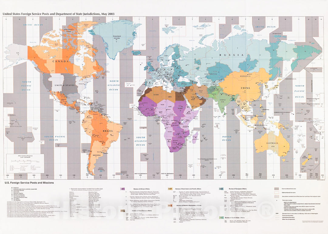 Historic 2003 Map - United States Foreign Service Posts and Department ...