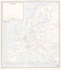 Historic 1960 Map - Europe. 12-60. 1