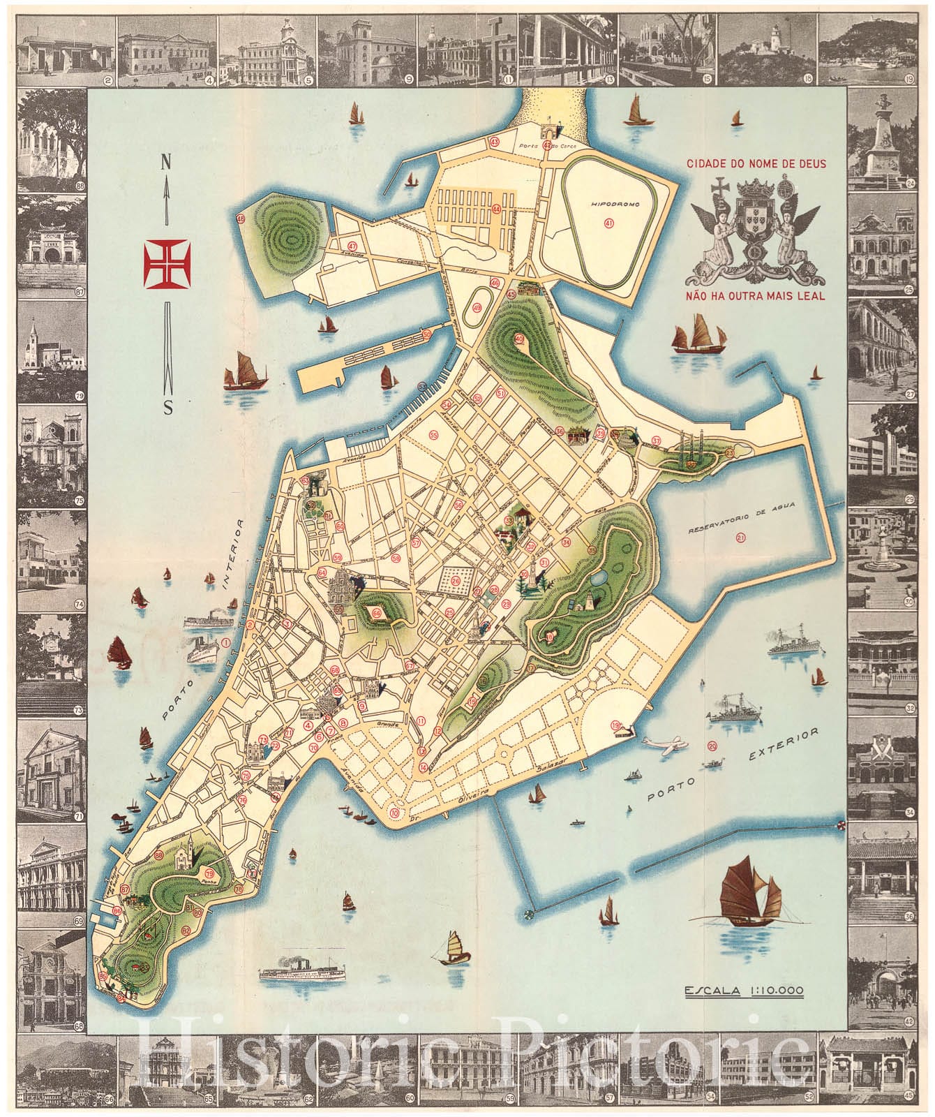 Historic 1936 Map - Macau.