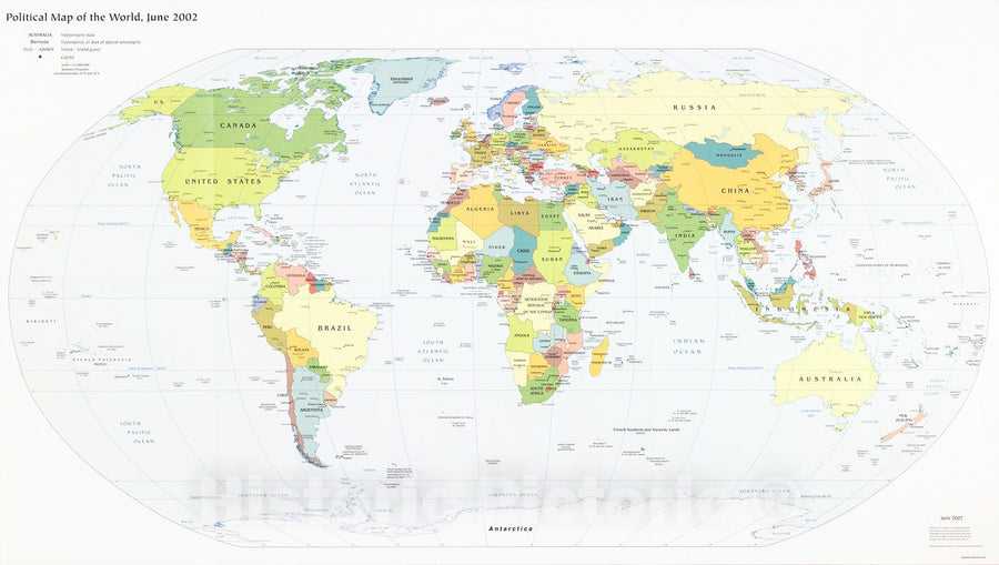 Historic 2002 Map - Political map of The World, June 2002. – Historic ...
