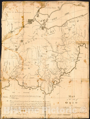 Historic 1804-1805 Map - Map of The State of Ohio