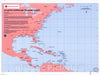 Historic 1995 Map - Atlantic Hurricane Tracking Chart