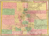Historic 1878 Map - Colton's New sectional map of The State of Colorado.