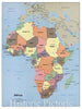 Historic 1977 Map - Africa. 1