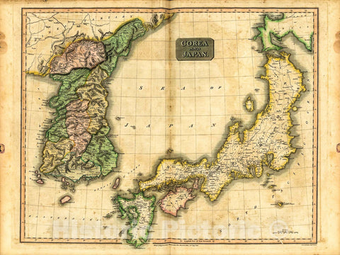 Historic 1815 Map - Corea sic and Japan