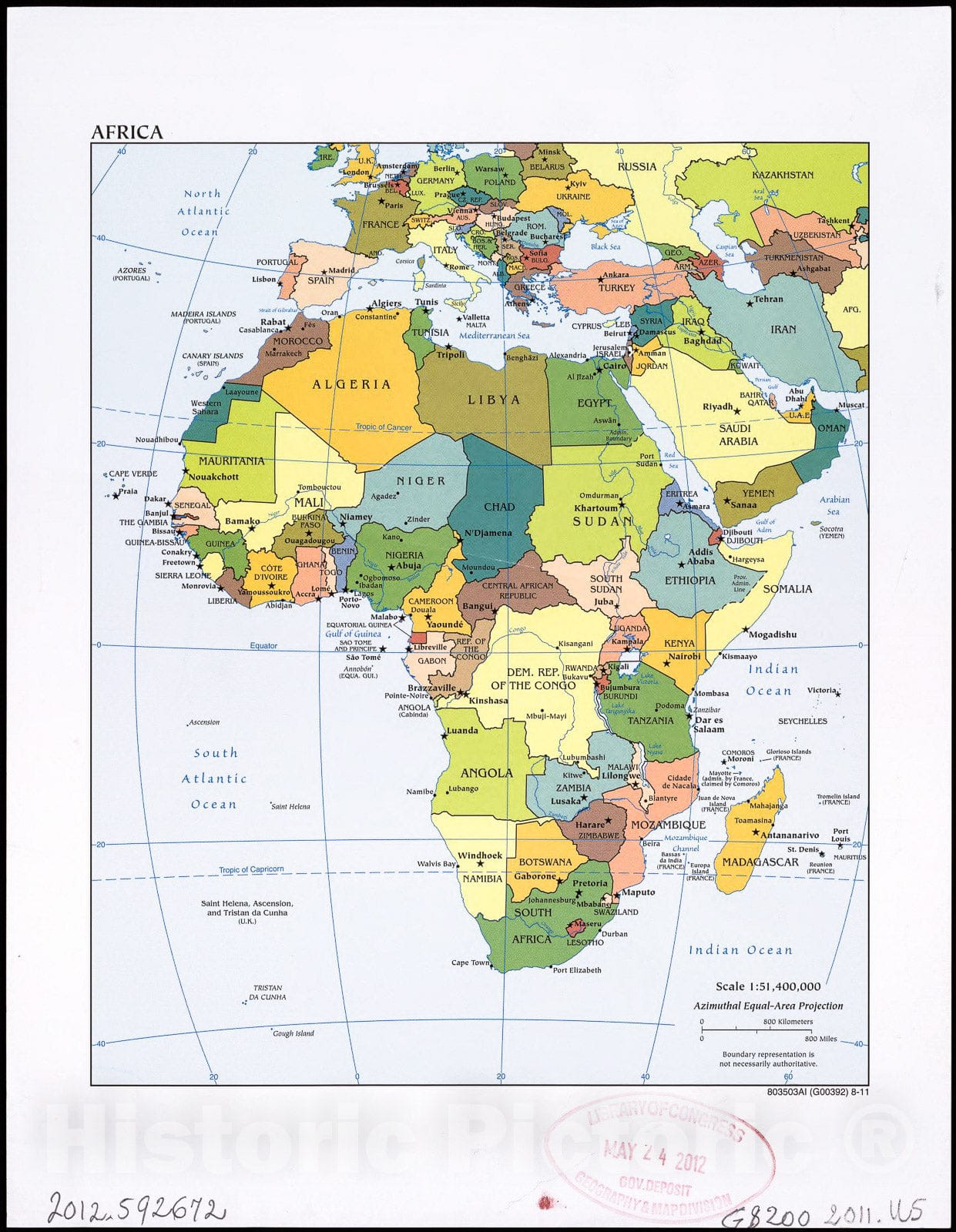 Historic 2011 Map - Africa.