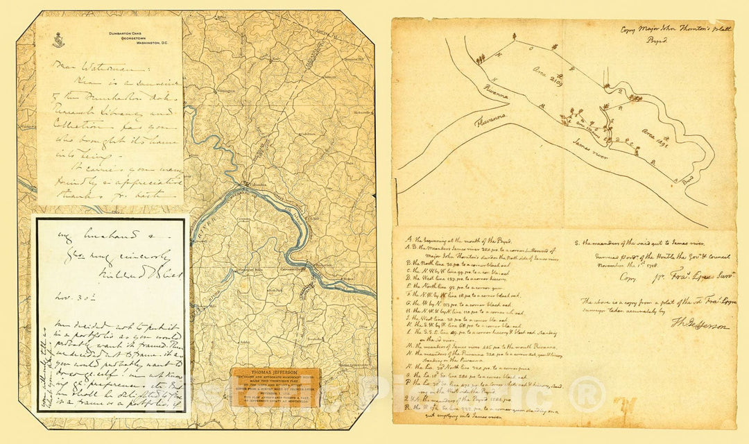 Historic 1770 Map - Copy Major John Thornton's Platt.