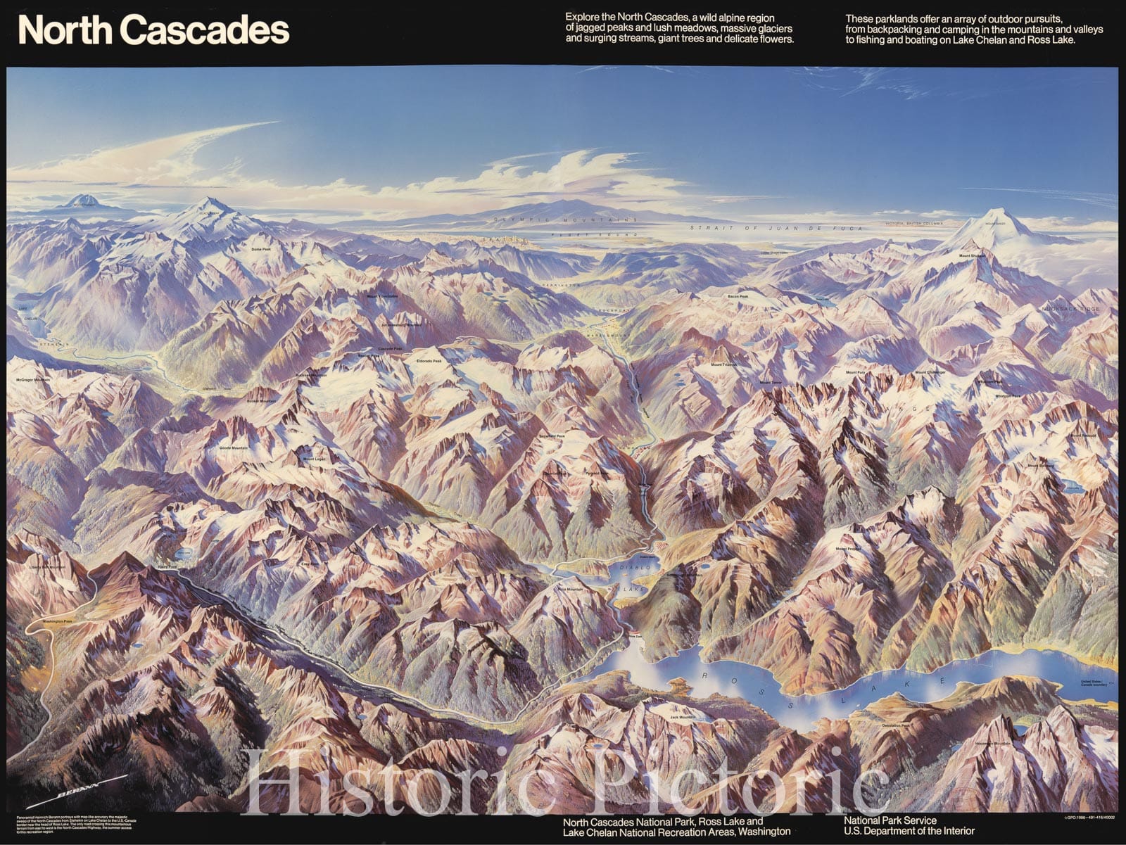 Historic 1986 Map - North Cascades