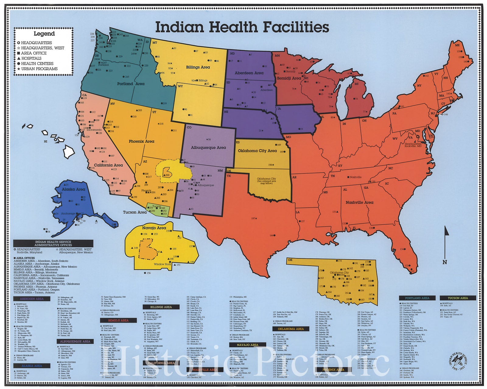 Historic 1998 Map - Indian Health Facilities.
