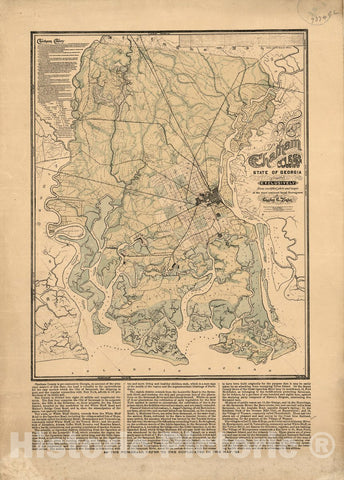 Historic 1875 Map - Map of Chatham County, State of Georgia 2