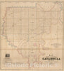 Historic 1860 Map - Map of The Parish of Catahoula, Louisiana : from United States surveys.
