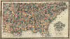 Historic 1864 Map - Railway and County map of The Southern States; embracing The States of N. Carolina, S. Carolina, Georgia, Alabama, Florida, Mississippi, Louisiana, Arkansas, and Tenn