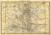 Historic 1879 Map - Indexed map of Colorado Showing The Railroads in The State, and The Express Company Doing Business Over Each, Also Counties and Rivers.