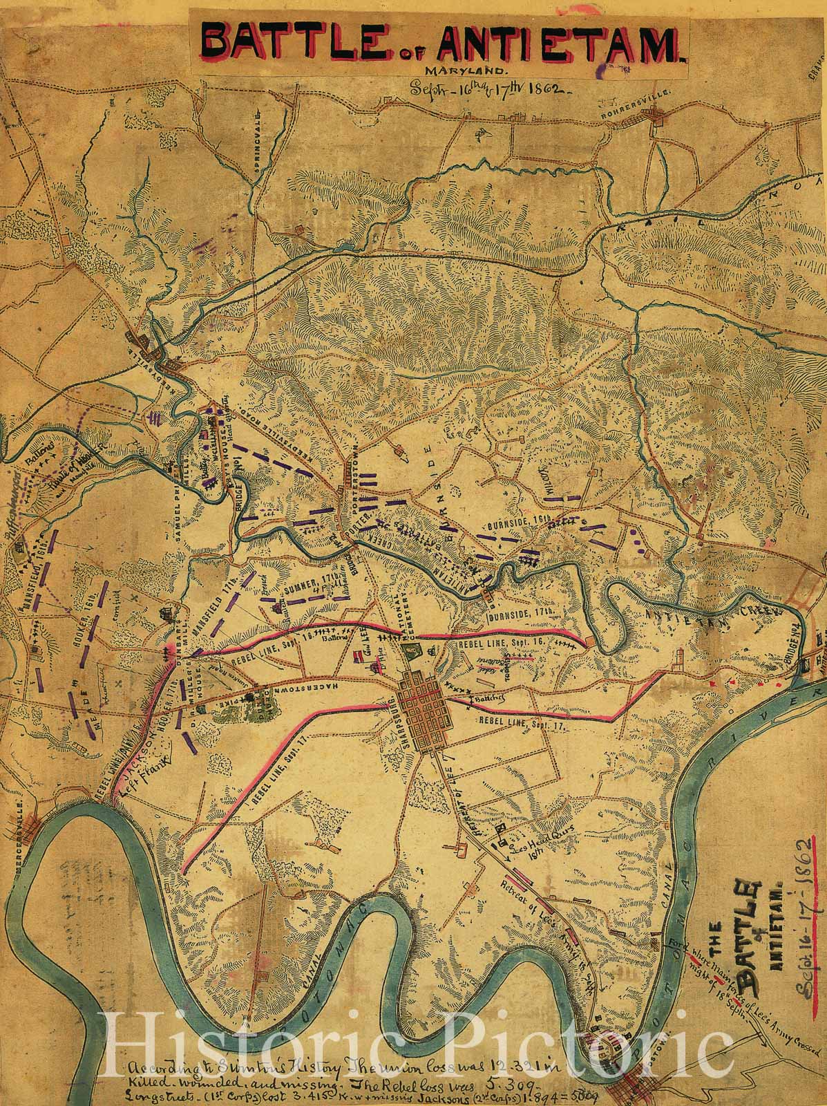 Battle Of Antietam Map - 5152437 Edit 1wmark