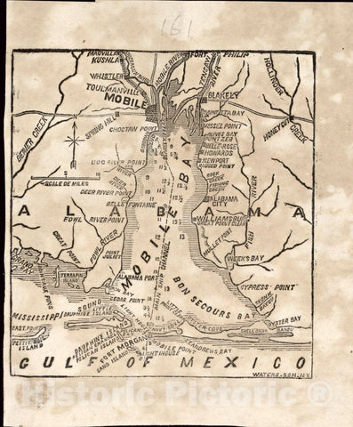 Historic Map - Civil War Proof maps : United States. - Mobile Bay, Alabama 1