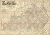 Historic 1863 Map - Lloyd's Official map of The State of Kentucky compiled from Actual surveys and Official documents, Showing Every Rail Road & Rail Road Station