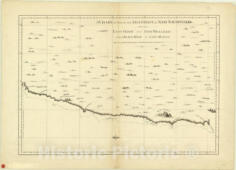 Map : Southeast coast of Australia 1771, A Chart of part of the sea coast of New South Wales on the east coast of New Holland from Black Head to Cape Morton