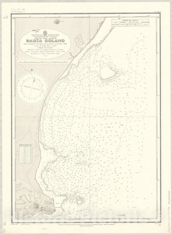 Map : San Jose Bay, Argentina 1931, Republica Argentina, Territorio del Chubut, Golfo San Jorge, Bahia Solano , Antique Vintage Reproduction