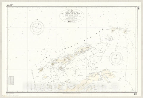 Map : South Shetland Islands, Antarctica 1949, Republica Argentina, Oceano Atlantico Sur, Islas Shetland del Sur y Mar de la Flota , Antique Vintage Reproduction