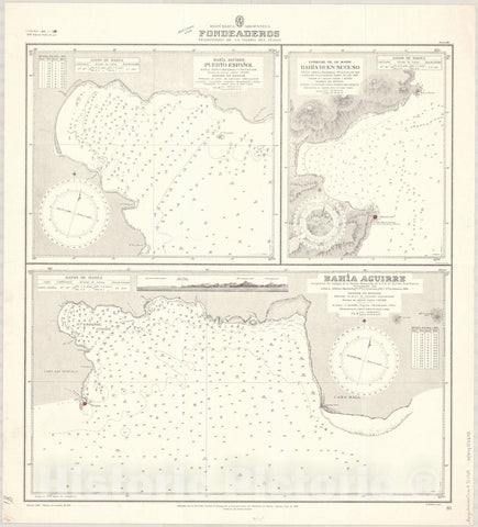 Map : Tierra del Fuego 1929, Republica Argentina, fondeaderos, Territorio de la Tierra del Fuego , Antique Vintage Reproduction