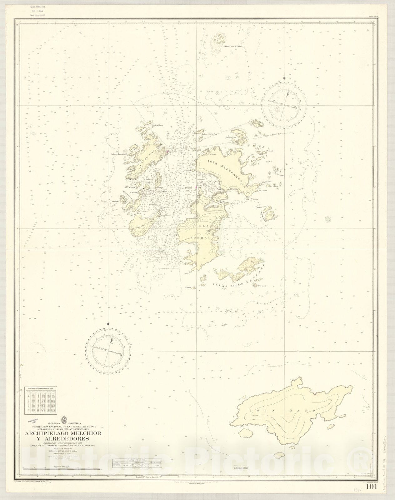 Map : Melchior Islands, Antarctica 1964, Republica Argentina, Territorio Nacional de la Tierra del Fuego, Antartida e Islas del Atlantico Sur, Archipielago