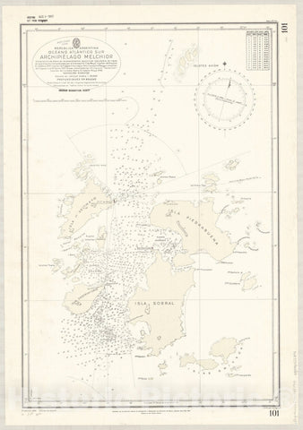 Map : Melchior Islands, Antarctica 1949, Republica Argentina, Oceano Atlantico Sur, Archipielago Melchior , Antique Vintage Reproduction