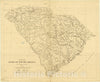 Map : South Carolina 1913, State of South Carolina , Antique Vintage Reproduction