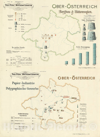 Map : Austria 1913 2, Antique Vintage Reproduction