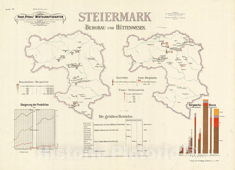 Map : Austria 1913 5, Antique Vintage Reproduction