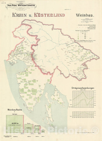 Map : Austria 1913 7, Antique Vintage Reproduction