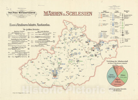 Map : Austria 1913 8, Antique Vintage Reproduction