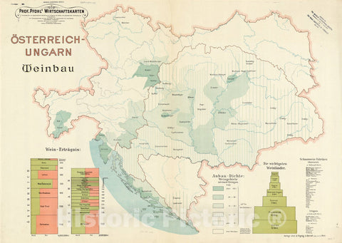 Map : Austria 1913 14, Antique Vintage Reproduction