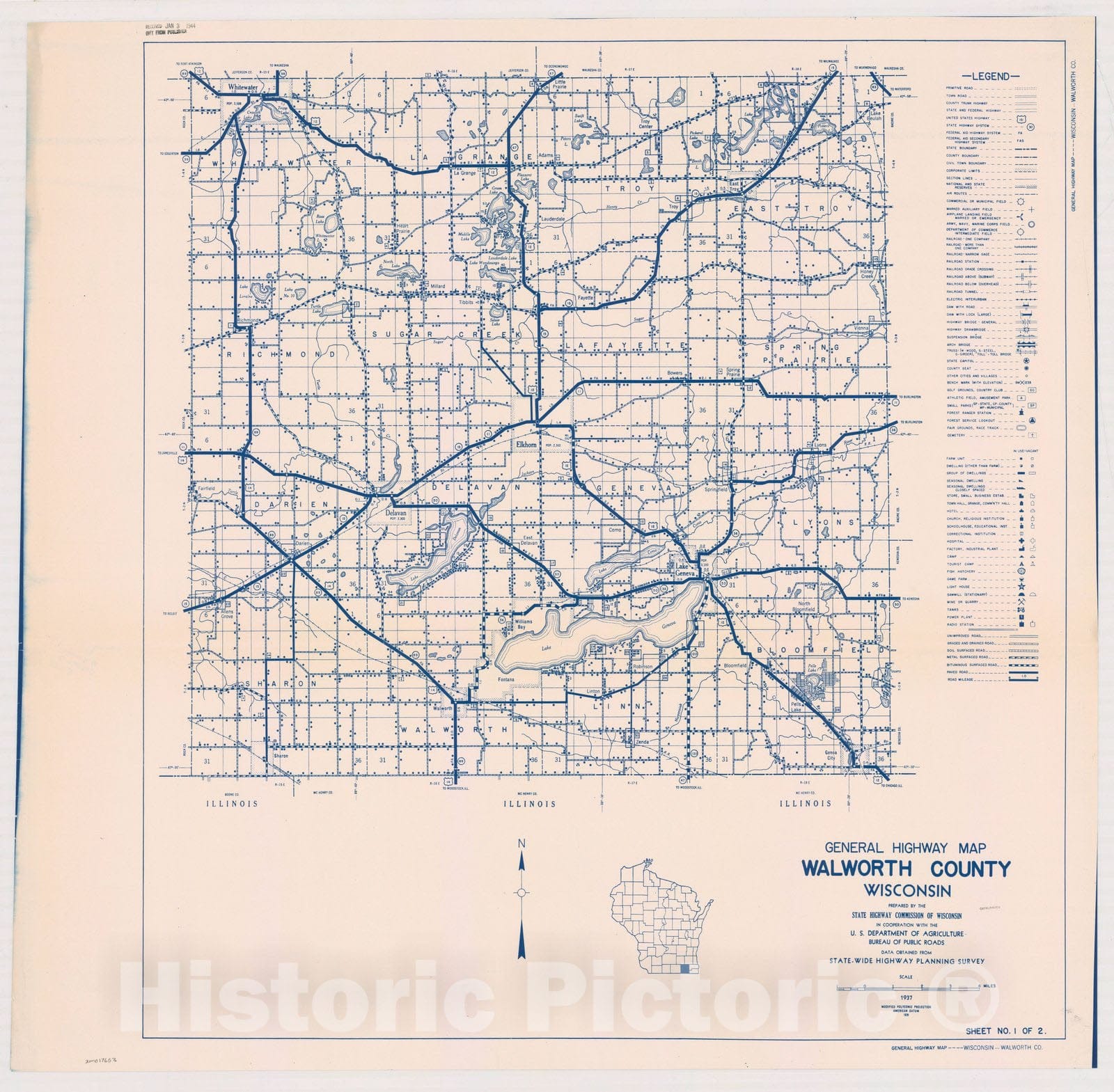 Walworth Co Map