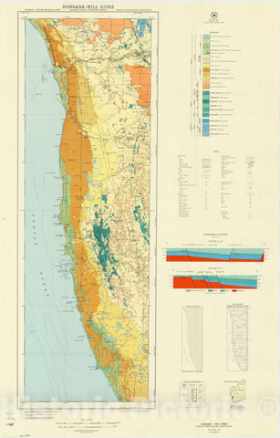 Map : Dongara-Hill River, Australia 1973, Australia 1:250,000 geological series , Antique Vintage Reproduction