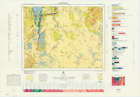 Map : Norseman, Australia 1972, Australia 1:250,000 geological series , Antique Vintage Reproduction