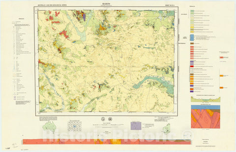 Map : Rasopn, Western Australia 1976, Australia 1:250,000 geological series , Antique Vintage Reproduction