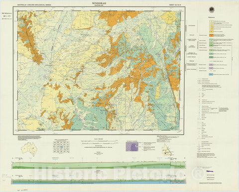 Map : Windorah, Queensland, Australia 1969, Australia 1:250,000 geological series , Antique Vintage Reproduction