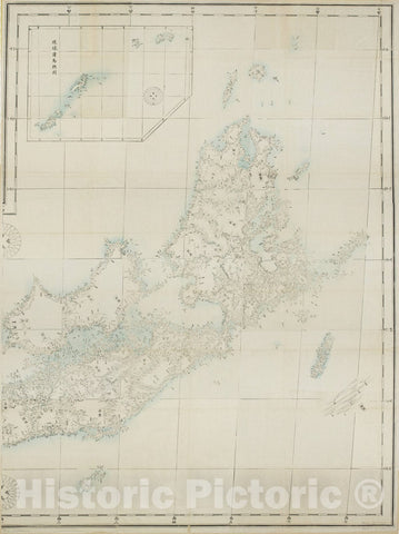 Map : Japan 1870 1, [Japan 1870], Antique Vintage Reproduction