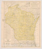 Map : Wisconsin 1918 2, Official map of the state trunk highway system of Wisconsin , Antique Vintage Reproduction