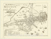 Map : Boston, Massachusetts 1722 19--?, The town of Boston in New England, Antique Vintage Reproduction