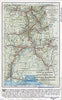 Map : Alabama Highways 1913, State of Alabama showing fifteen hundred miles of national highways, Antique Vintage Reproduction