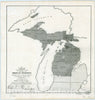 Map : Michigan 1849, Sketch of the state of Michigan : showing the districts embraced in contracts for subdivisions north of Grand and Saganaw Rivers
