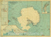 Map : Antarctica 1932, The Antarctic regions , Antique Vintage Reproduction