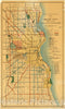 Map : Milwaukee County, Wisconsin 1935, Map of Milwaukee County showing system of state & county trunk highways , Antique Vintage Reproduction