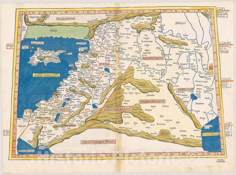 Map : Holy Land Maps #1, [Asia part IV]., Antique Vintage Reproduction