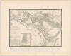 Historic Map : Holy Land Maps #139, Geographie des Hebreux ou tableau de la dispersion des enfans de Noe et des principaux peuples dont ils sont la souche , Antique Vintage Reproduction